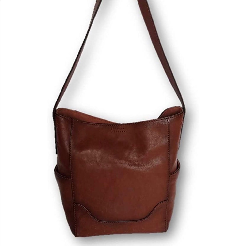 FRYE Leather Side Pocket Hobo Shoulder Bag, - Picture 13 of 14